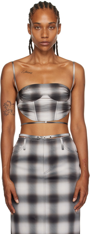 Photo: JUNEYEN Gray Check Tank Top