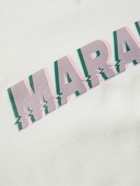 Isabel Marant - Flash Logo-Print Cotton-Blend Jersey Sweatshirt - Neutrals