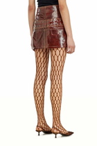 Diesel Patent-leather miniskirt with belt - Skirts Womens in Red