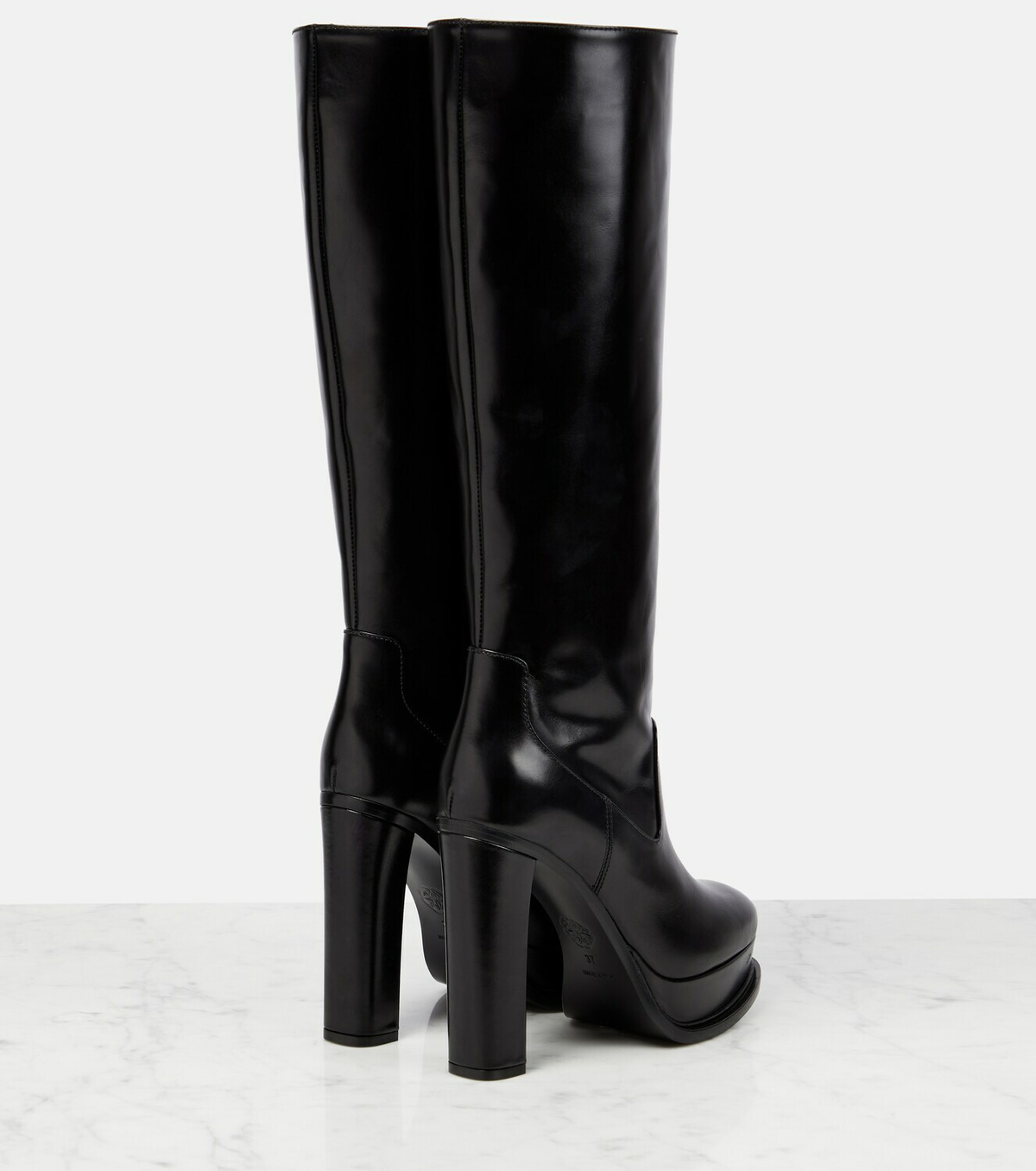 alexander mcqueen knee high boots
