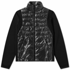 Moncler Men's Knitted Down Cardigan in Black