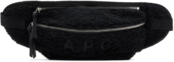 Photo: A.P.C. Black Faux-Shearling Belt Bag