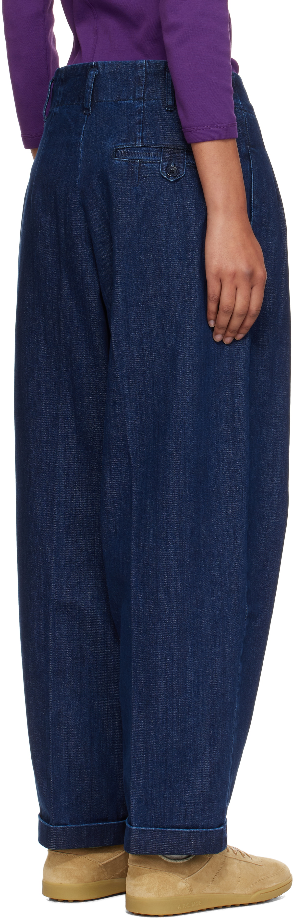 YMC Navy Earth Keaton Denim Trousers