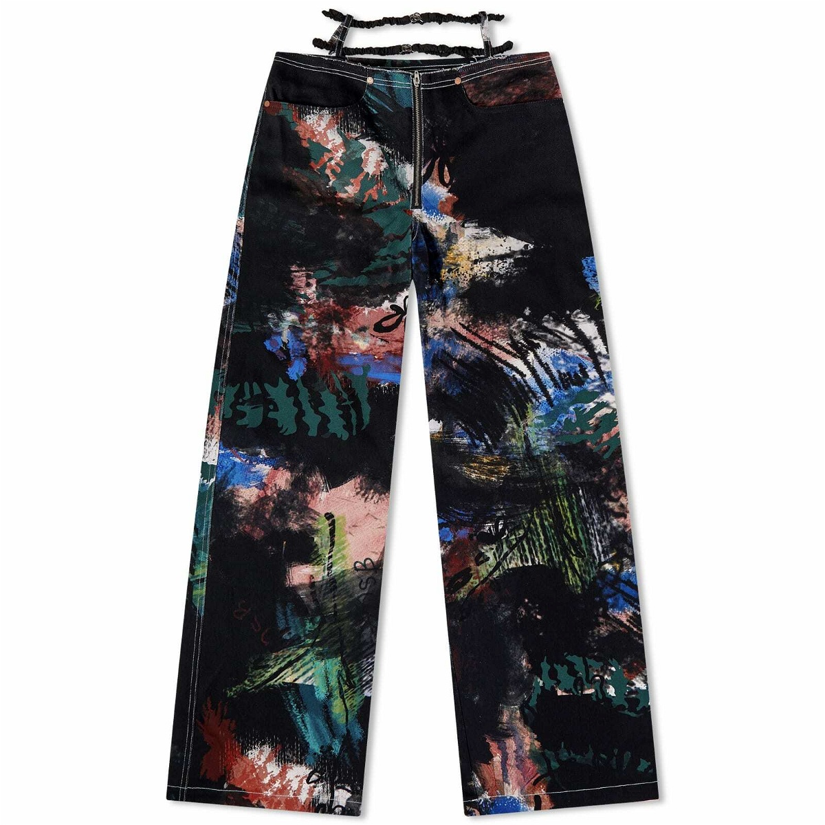 Andersson Bell Women's Artwork Print Shirring Band Trouser in Black ...