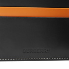Burberry Men's Monogram Billfold Wallet in Black/Orange