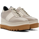 Stella McCartney Beige Sneakelyse Grainy Eco Alter Mat Sneakers