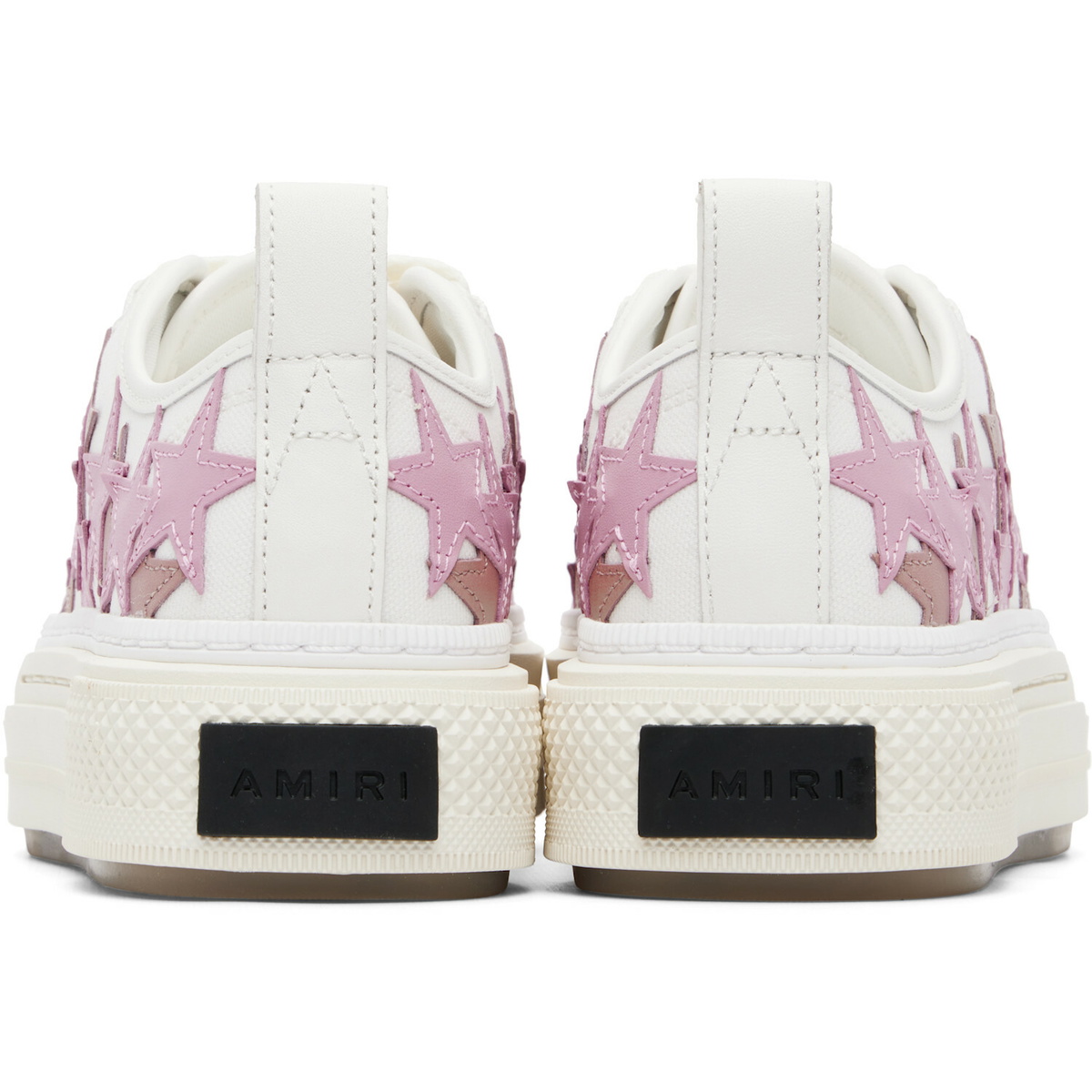 AMIRI White & Pink Stars Court Low Sneakers