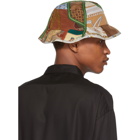 Ahluwalia Brown Silk Patchwork Bucket Hat