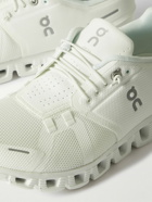 ON - Cloud 5 Rubber-Trimmed Recycled Mesh Running Sneakers - White