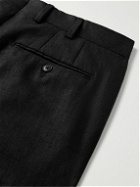 Saman Amel - Straight-Leg Pleated Linen Suit Trousers - Black