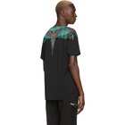 Marcelo Burlon County of Milan Black and Green Wings T-Shirt