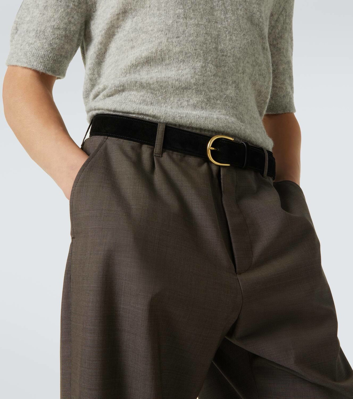 George Cleverley Suede belt