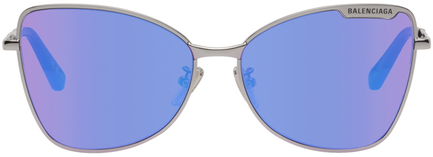 Balenciaga Silver Metal Sunglasses