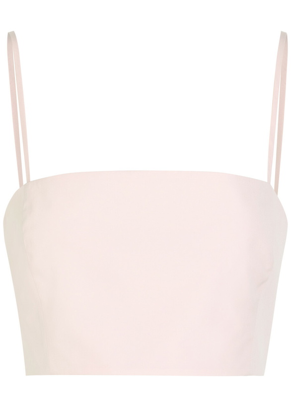 Photo: Gabriela Hearst Nadir Cropped Cotton-poplin top Light Pink