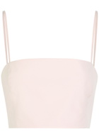 Gabriela Hearst Nadir Cropped Cotton-poplin top Light Pink