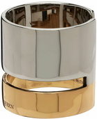 Alexander McQueen Silver & Gold Cutout Ring