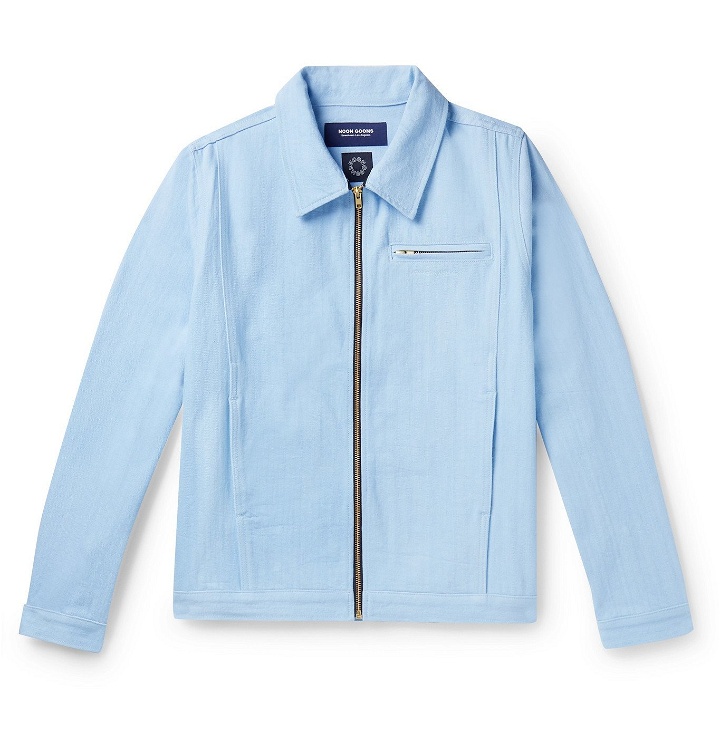 Photo: Noon Goons - Glasser Oversized Garment-Dyed Denim Jacket - Blue