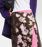 Dries Van Noten Floral silk-blend midi skirt