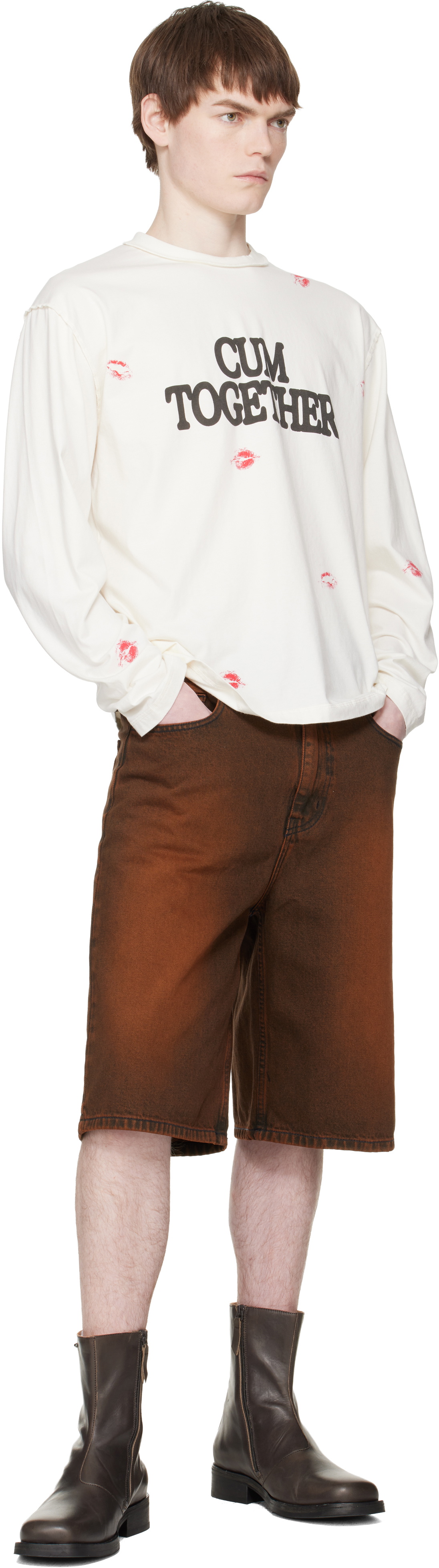 Carne Bollente Brown 'Summer Fantasies' Denim Shorts