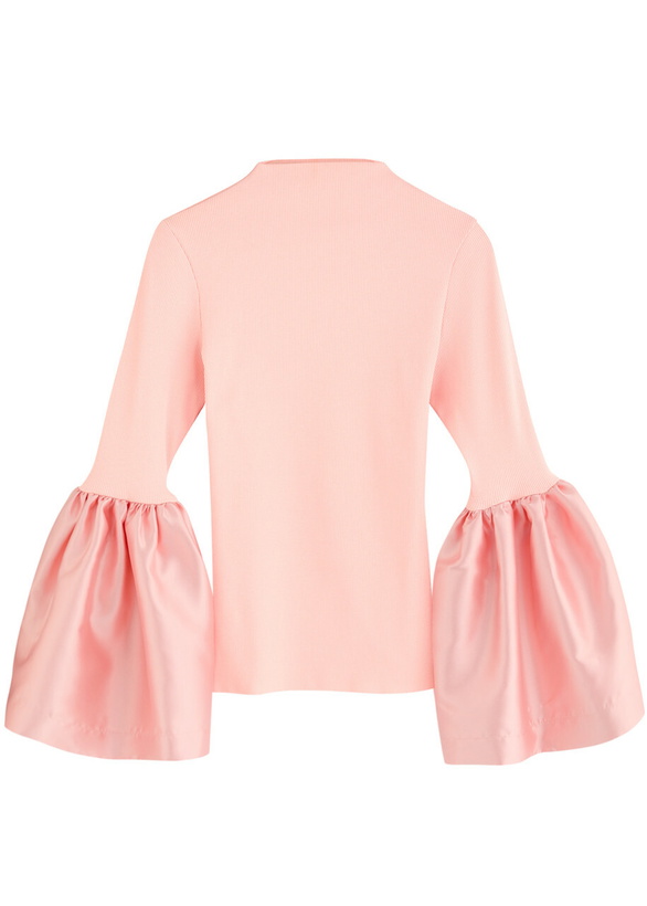 Photo: Marques' Almeida Ribbed Stretch-cotton and Taffeta top Pink
