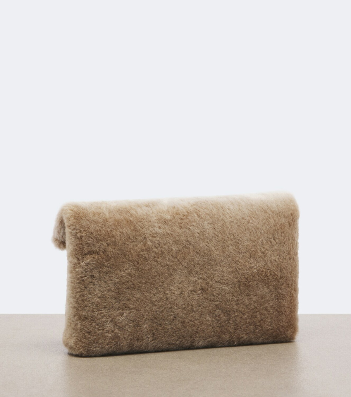 Saint Laurent Cassandre Large shearling clutch
