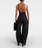 Alaïa High-rise wool barrel-leg pants
