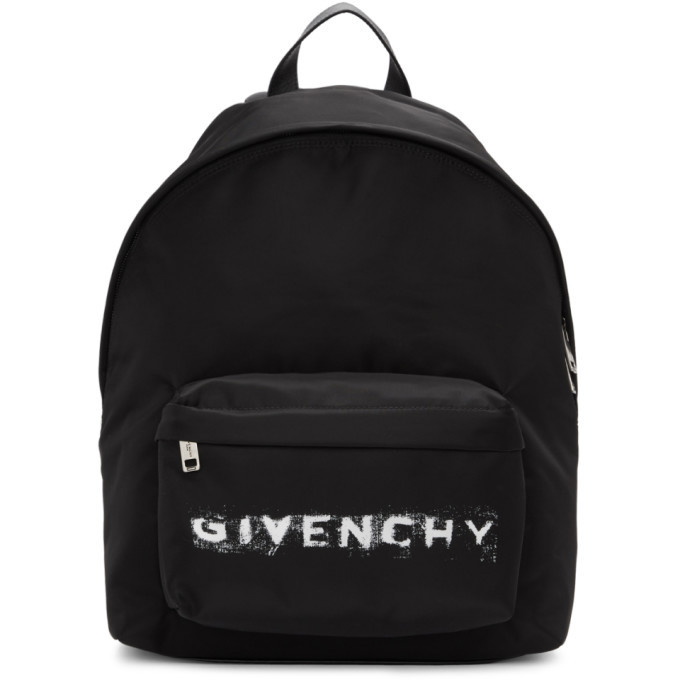 Photo: Givenchy Black Nylon Logo Backpack