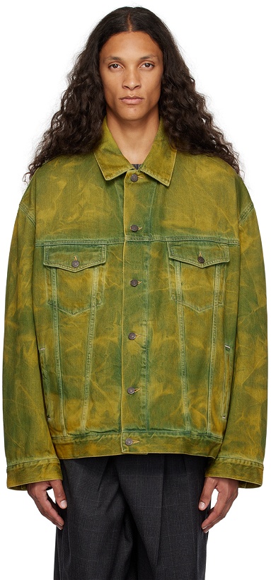 Photo: Acne Studios Yellow Dropped Shoulder Denim Jacket