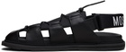 Moschino Black Sporty Sandals