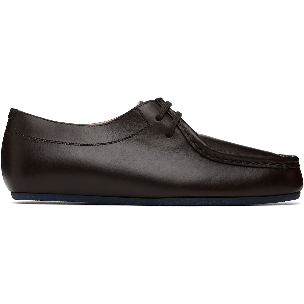 Jil Sander Brown & Blue Hood Lace-Up Derbys