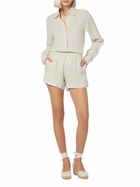 MC2 Saint Barth Woman Off-white Linen Pull Up Shorts Meave