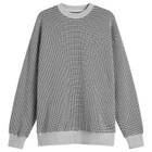 BEAMS Men's Double Heavy Waffle Sweatshirt in Grey