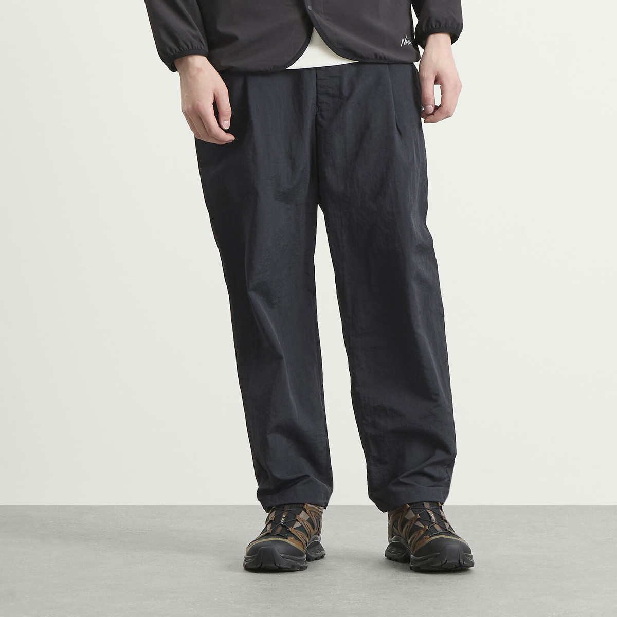 NANGA Men's Nylon Tusser Track Pants in Black