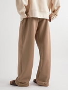 Les Tien - Puddle Wide-Leg Garment-Dyed Cotton-Jersey Sweatpants - Brown