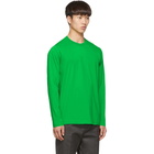 Comme des Garcons Shirt Green Logo Long Sleeve T-Shirt