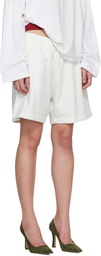 Acne Studios White Cotton Shorts
