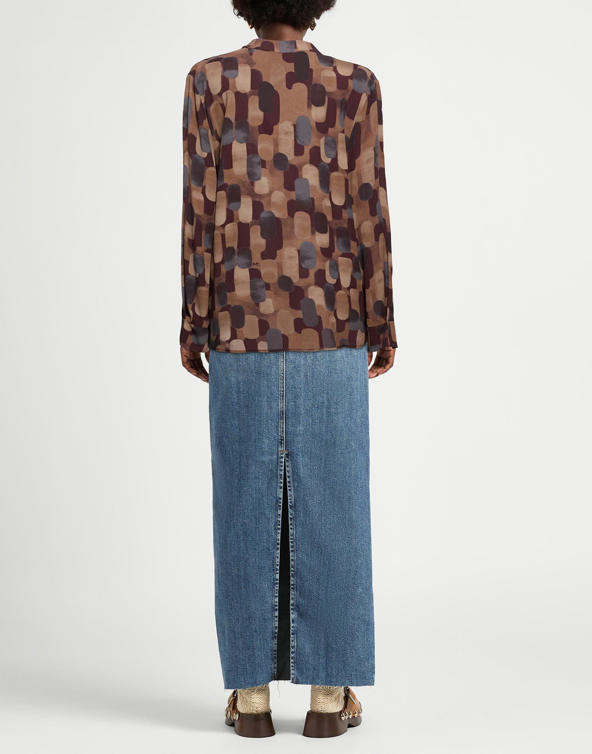 Manila Grace Womens Top in Brown