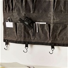 Post General Waxed Canvas Wall Pocket - Large in Grey