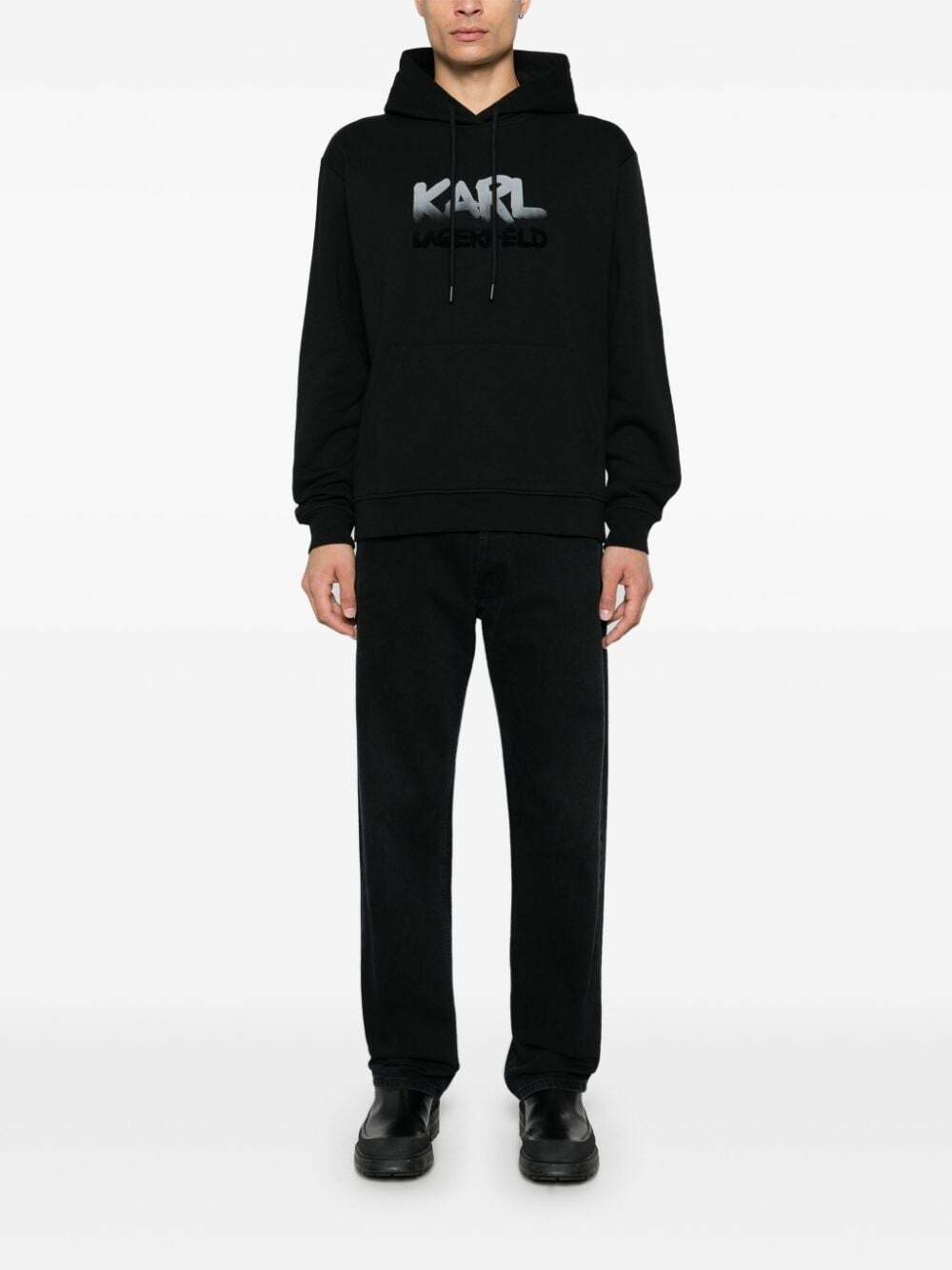 Sweat à Capuche Karl Lagerfeld Homme Noir - 100% Coton - Neuf Avec Étiquettes