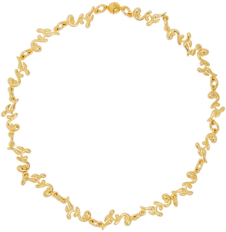 Photo: Hannah Jewett Gold Strawberry Barbed Wire Necklace