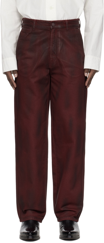 Photo: LGN Louis Gabriel Nouchi Burgundy Straight Leg Denim Jeans