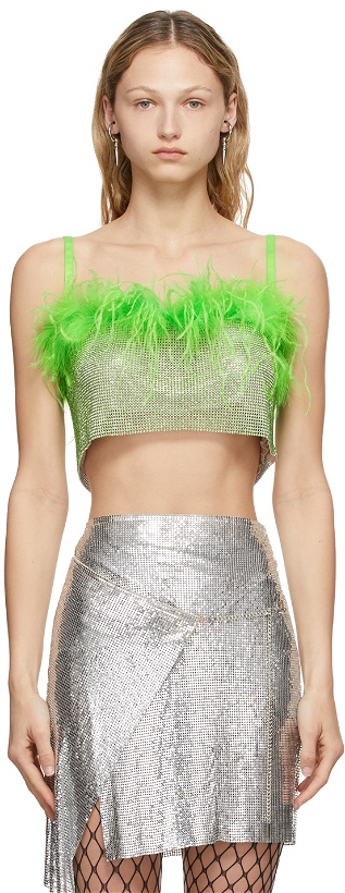 Photo: Poster Girl SSENSE Exclusive Green Crystal Aquila Tank Top
