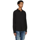 Nudie Jeans Black Smooth Twill Chuck Shirt