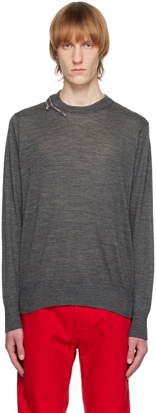 Photo: UNDERCOVER Gray Zip Sweater