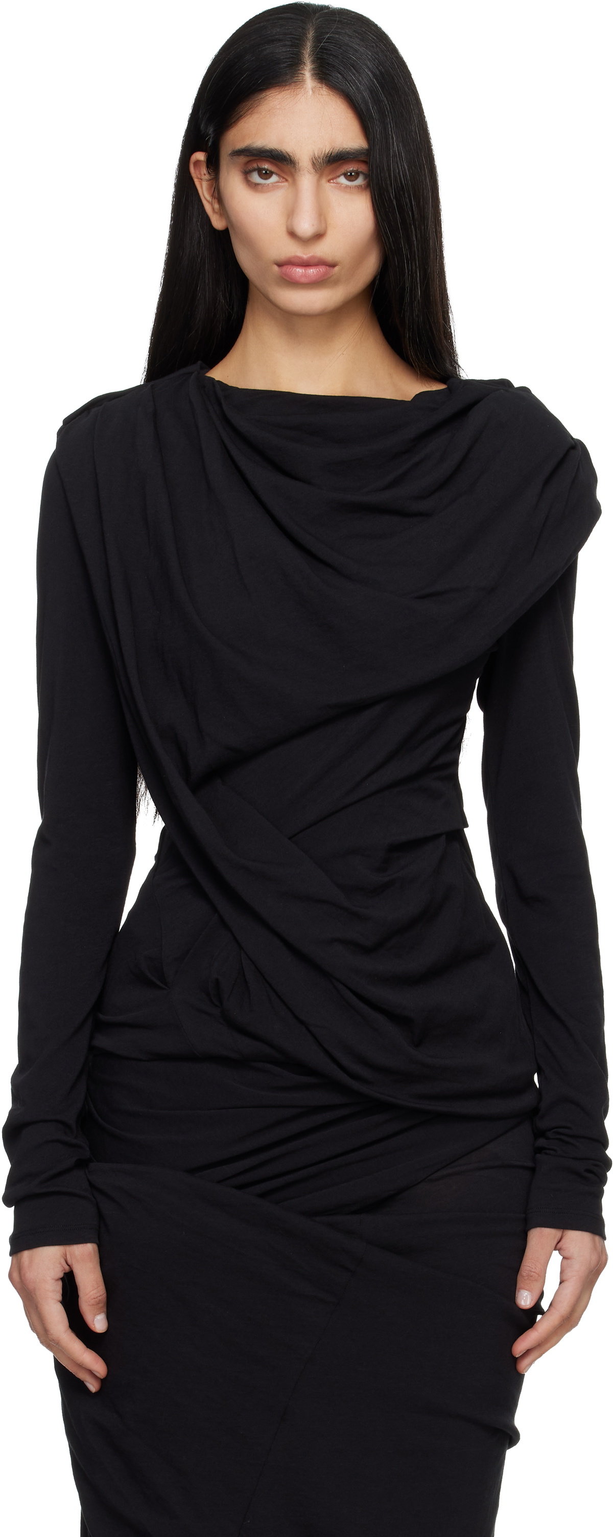 Entire Studios Black Twist Top