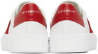 Givenchy White & Red City Sport Low-Top Sneakers