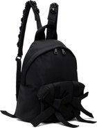 Simone Rocha Black Beaded Utility Bow Backpack