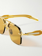 Jacques Marie Mage - Silverton Aviator-Style Silver- and Gold-Tone and Acetate Sunglasses