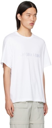 Helmut Lang White Embroidered T-Shirt