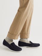 Manolo Blahnik - Monaco Suede Loafers - Blue